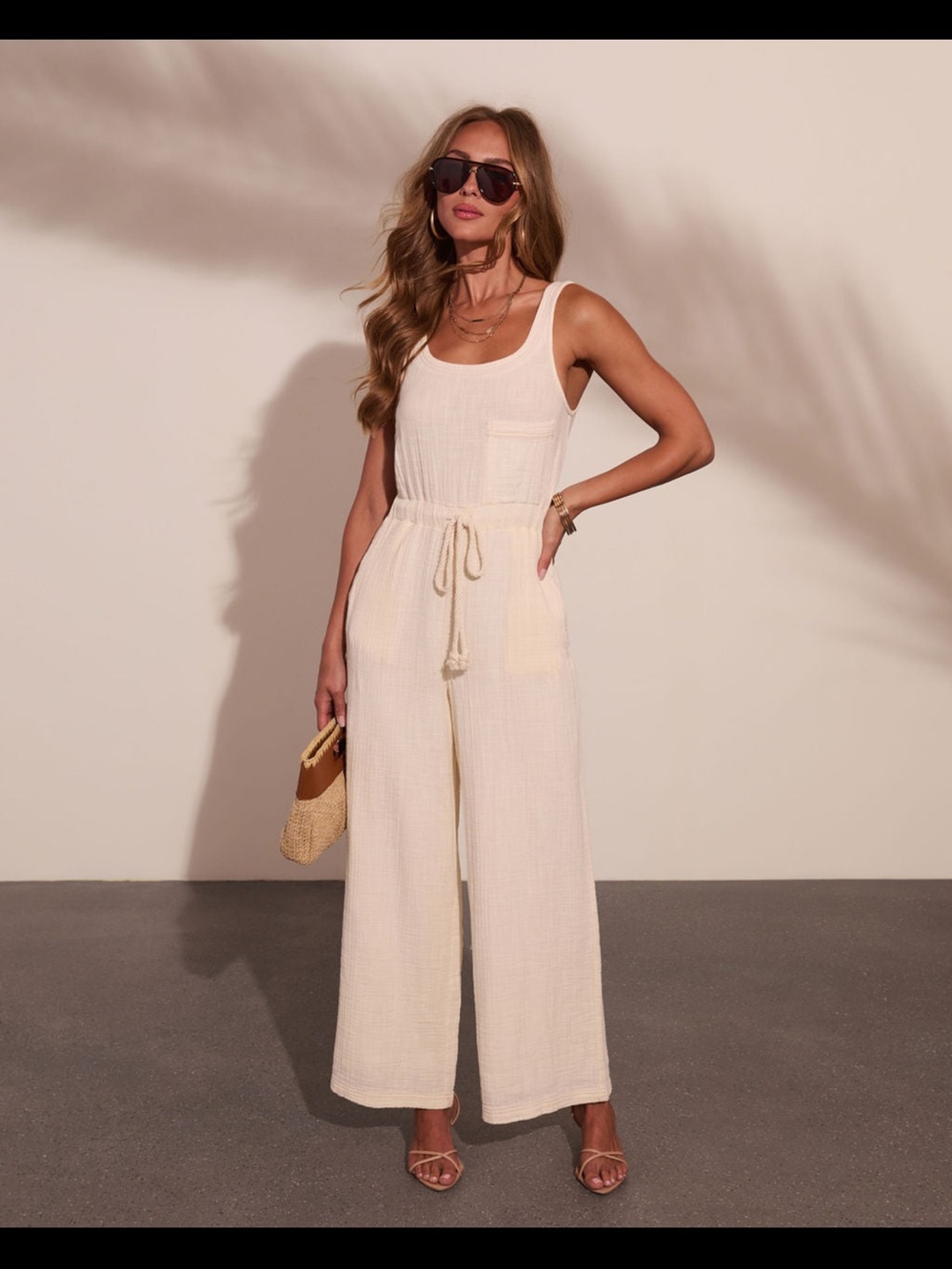 Daily Muse Drawstring Waist Jumpsuit